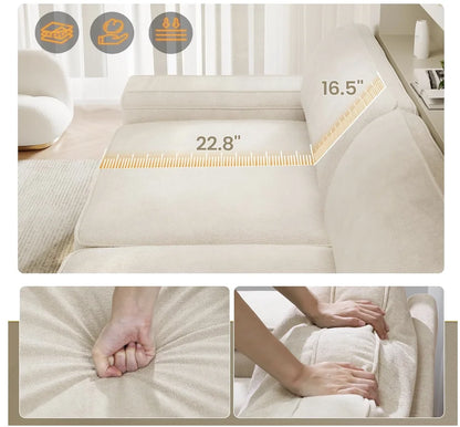 Oversized Loveseat Sofa, Comfy With Deep Seats