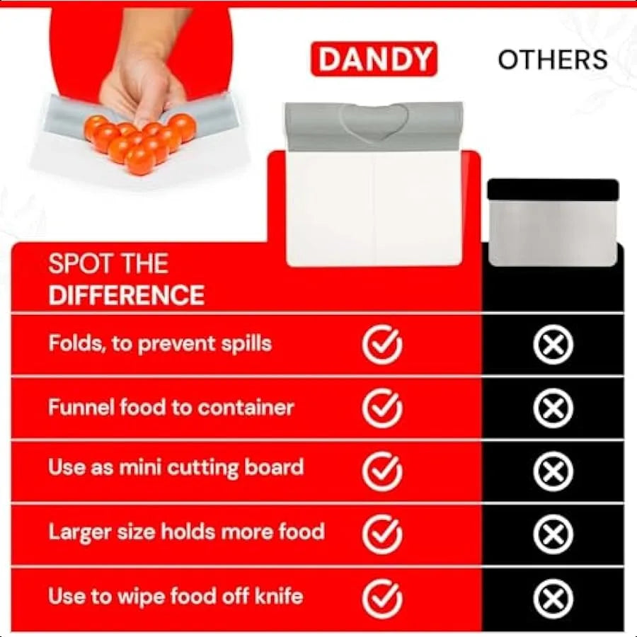 Multi-Purpose Folding Food Mover Scraper