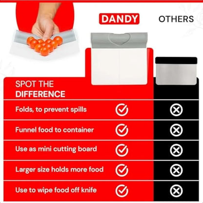 Multi-Purpose Folding Food Mover Scraper