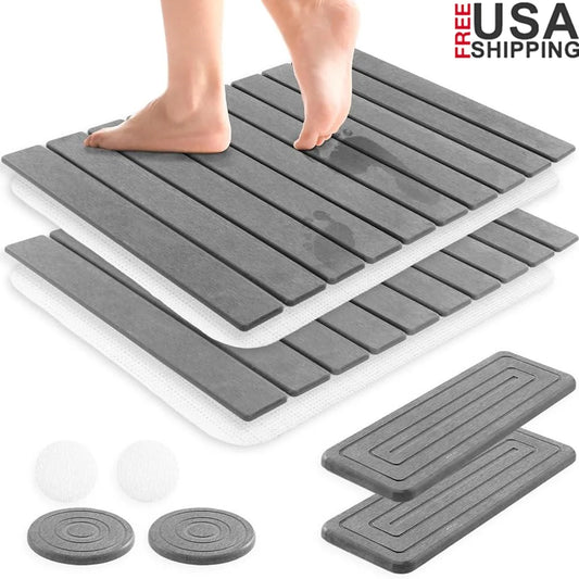 Bath Mat Set Quick Dry Non-Slip