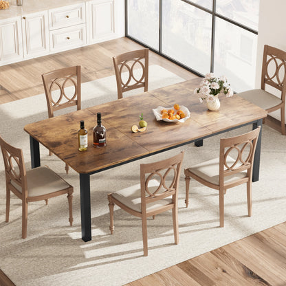 Dining Table Set For 6-8 People, 78"