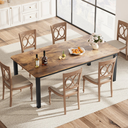 Dining Table Set For 6-8 People, 78"
