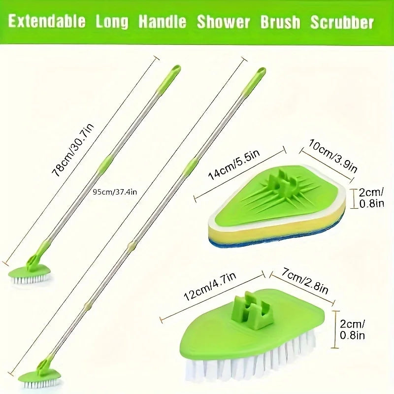 Multifunctional Retractable Long Handle Cleaning Brush Set