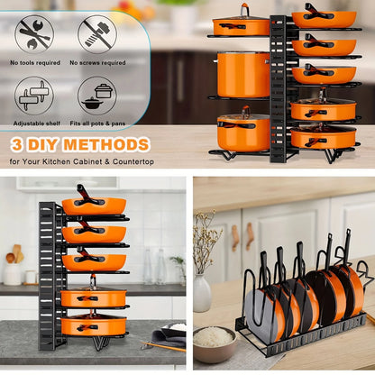 2-Pack Pot Rack Organizer And Storage Rack