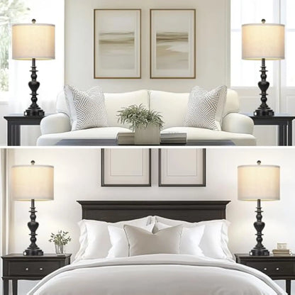 Farmhouse Vintage Touch Control Lamps, 27 Inches