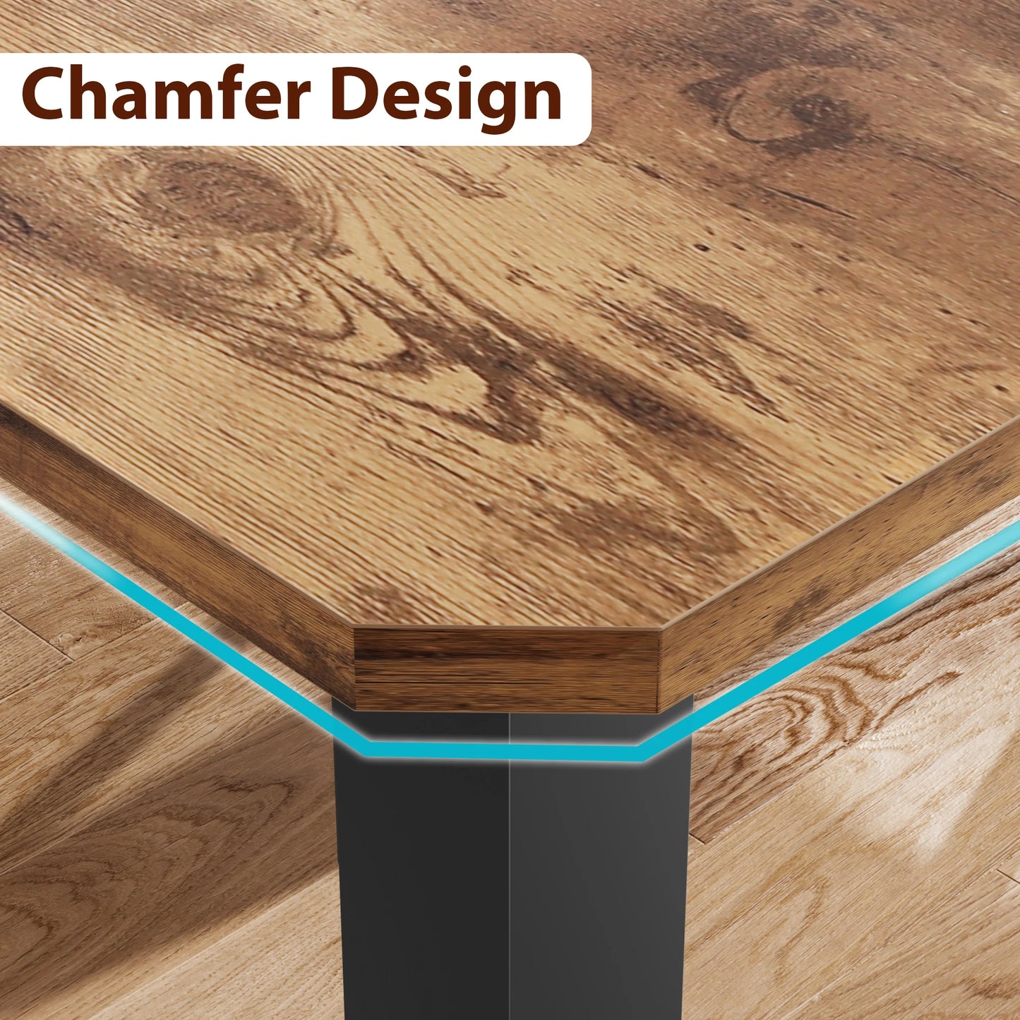 Dining Table Set For 6-8 People, 78"