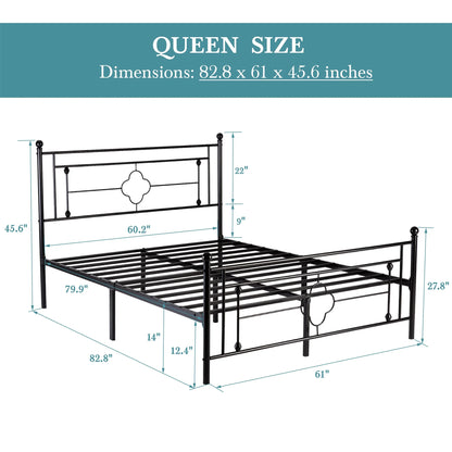 Twin/Full/Queen/King 14 Inch Metal Platform Bed Frame