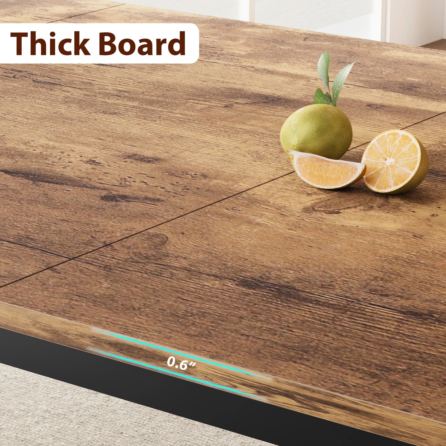 Dining Table Set For 6-8 People, 78"