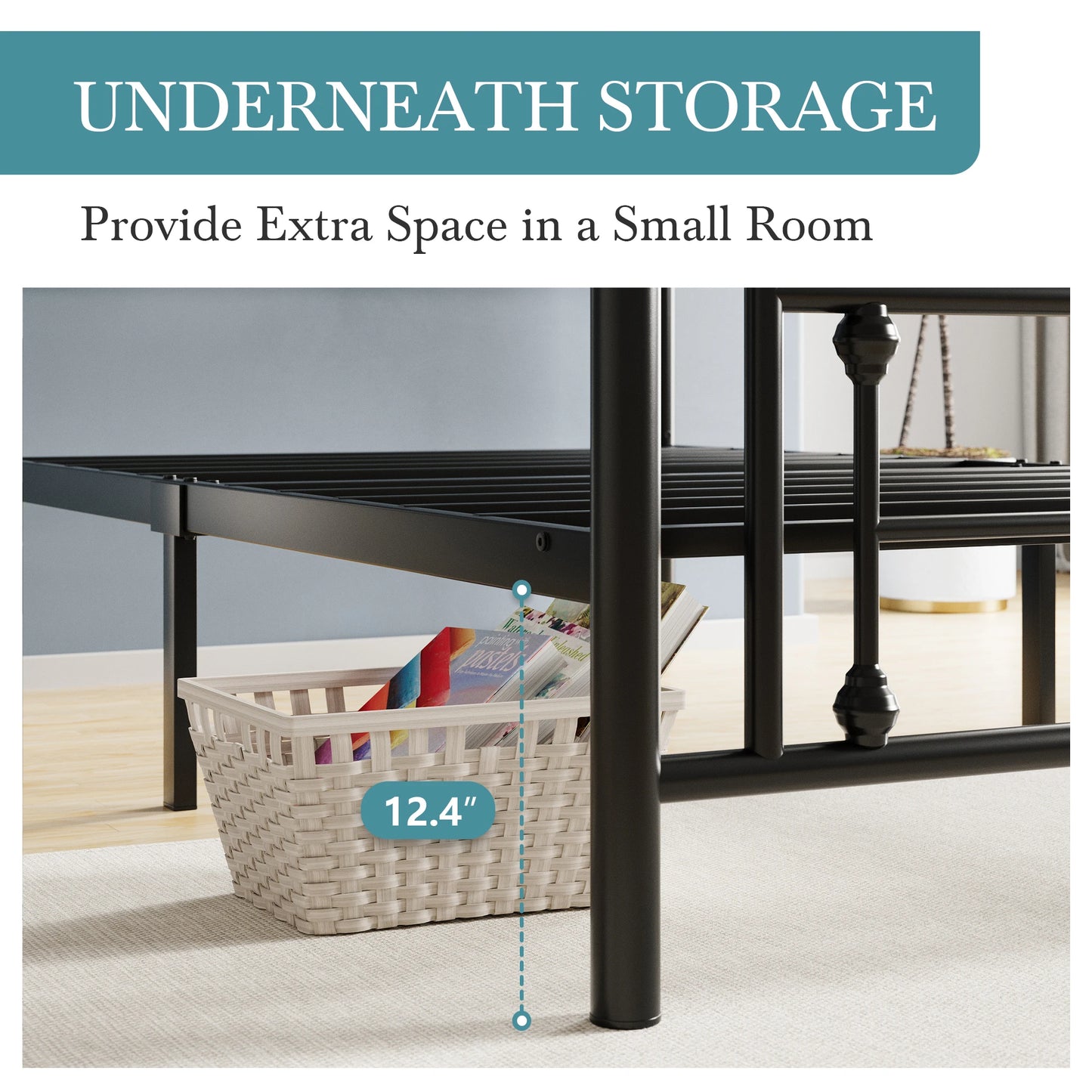 Twin/Full/Queen/King 14 Inch Metal Platform Bed Frame