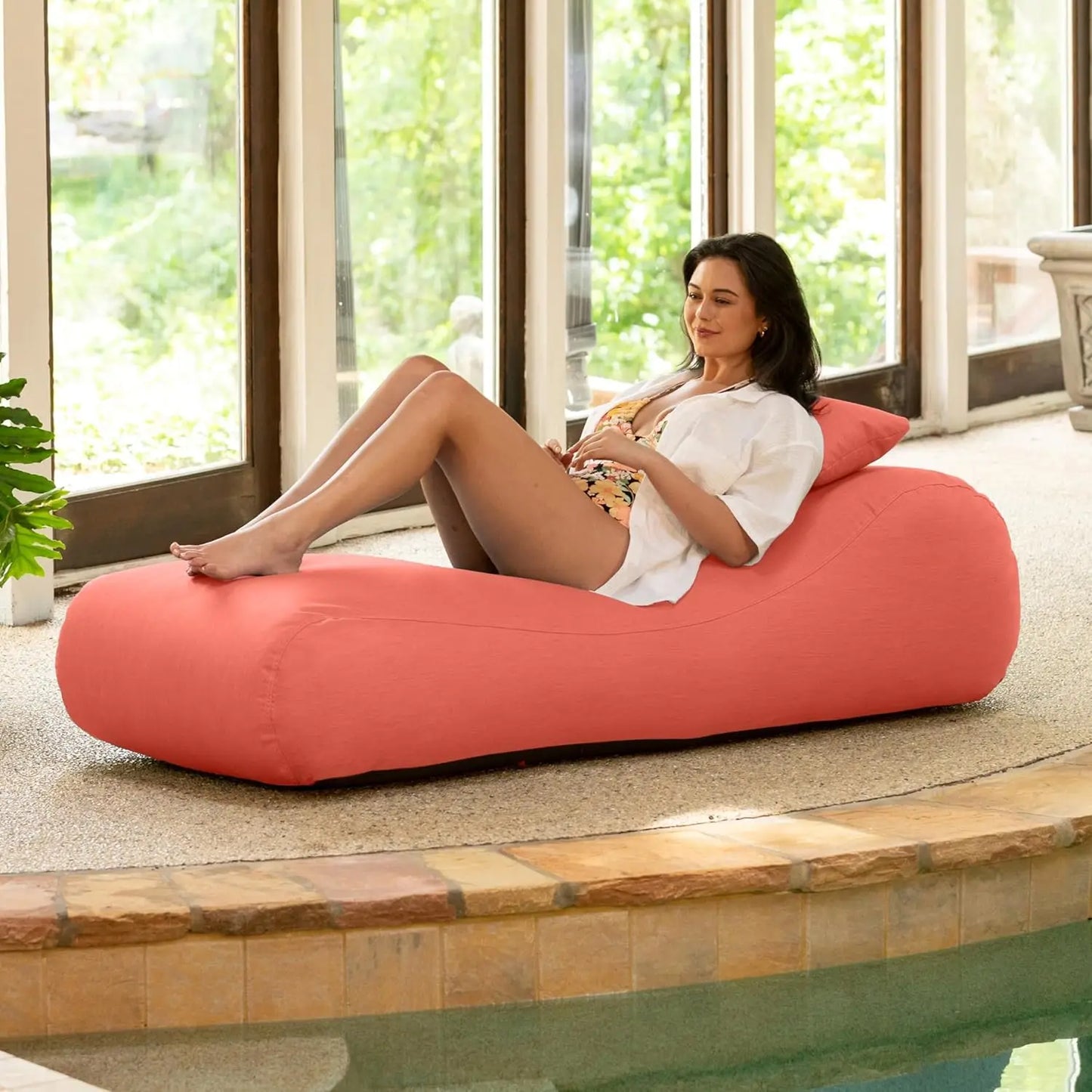 Outdoor Bean Bag Sun Lounger - Chaise Recliner