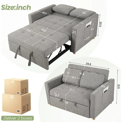3-in-1 Sleeper Sofa Pull Out Couch Bed