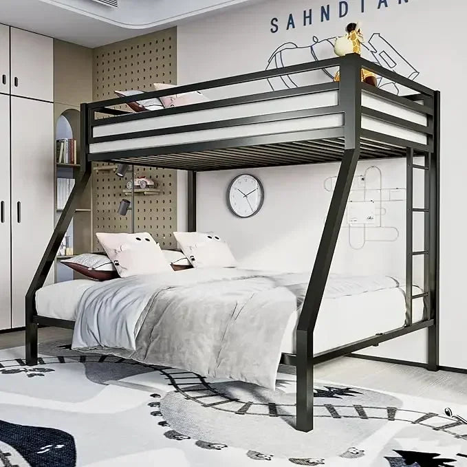 Metal Loft Bunk Bed, Twin Over Full