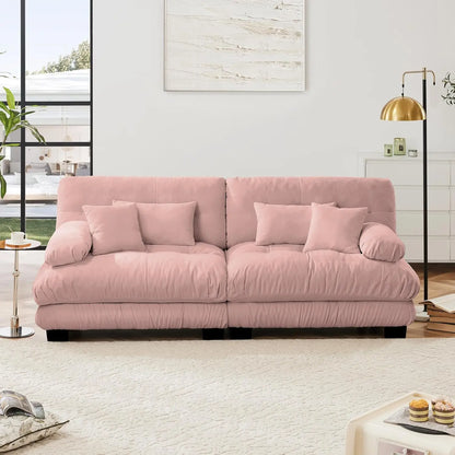 Oversized Modular Sectional Sofa, 94.4" Chenille Cloud