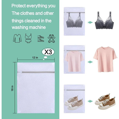3-Pack Mesh Laundry Bags For Washing Machine
