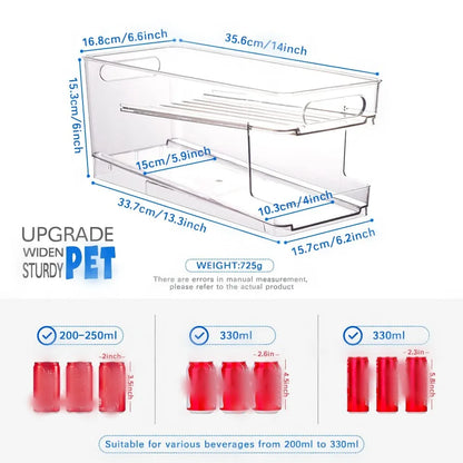 2-Pack Automatic Rolling Beverage Soda Can Storage