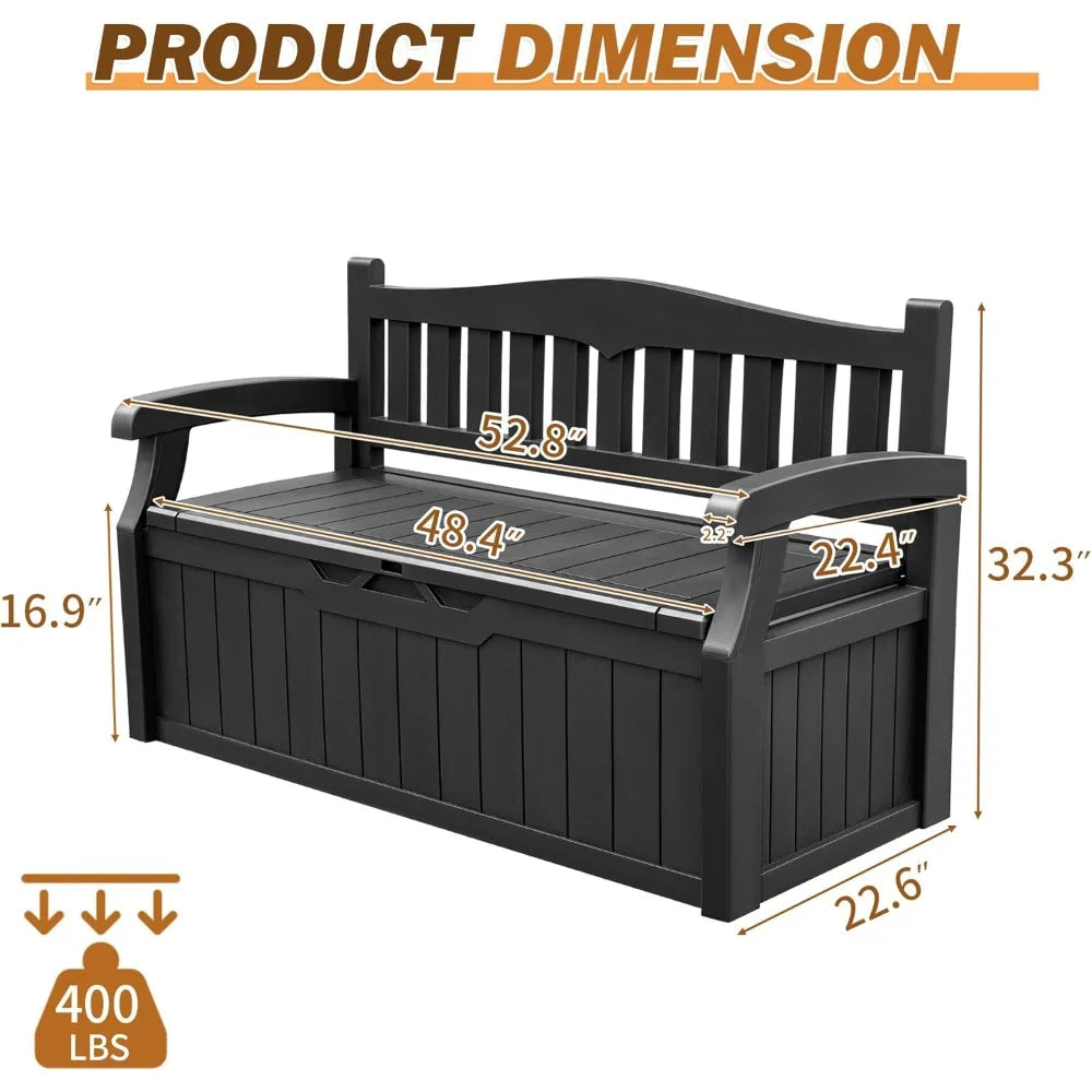Lockable 80 Gallon Storage Bench Deck Box