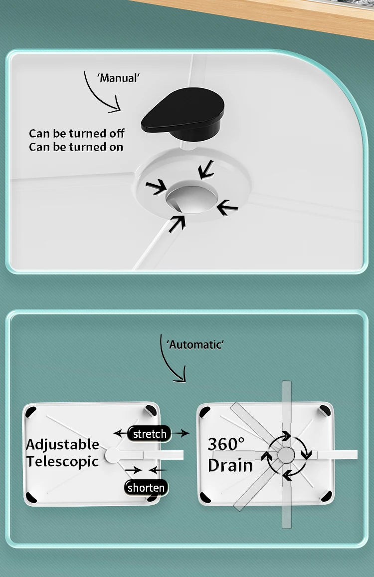 Black Dish Drying Rack With Drainboard