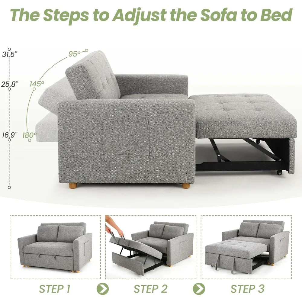 3-in-1 Sleeper Sofa Pull Out Couch Bed