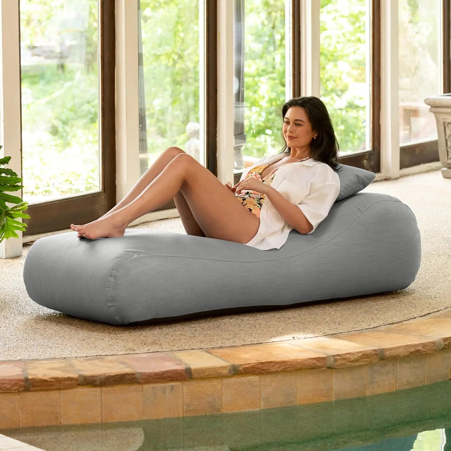Outdoor Bean Bag Sun Lounger - Chaise Recliner