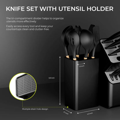 Knife Set and 6-Piece Utensil Set