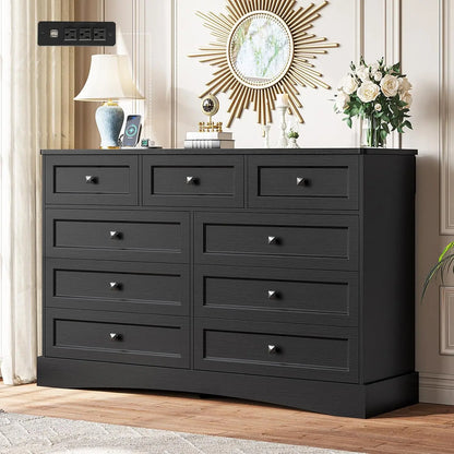 9 Or 10 Drawer Dresser, Charging Station