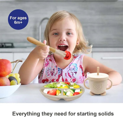 Personalized Name Baby Feeding Silicone Set