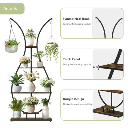 5 Tier Indoor Metal Plant Stand