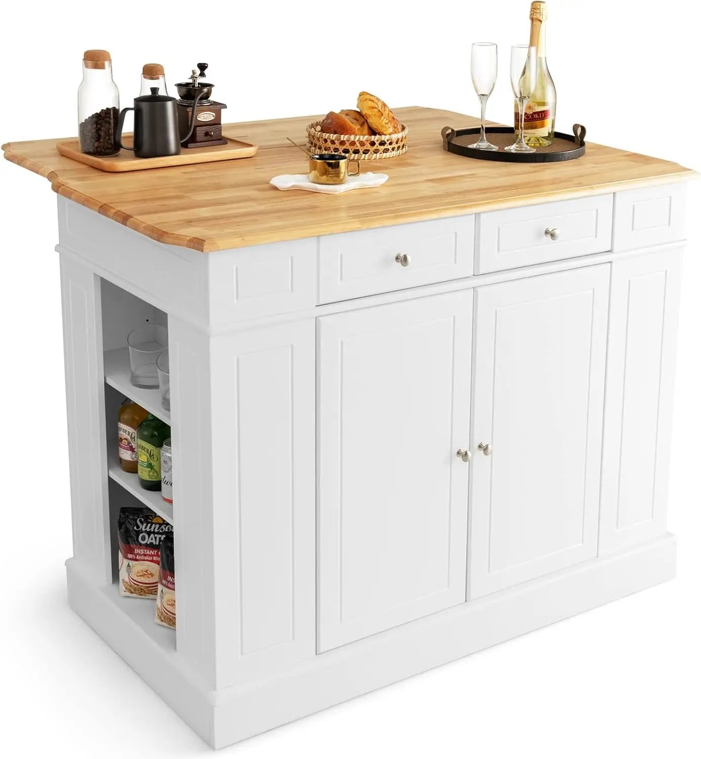 Kitchen Island With Drop Leaf