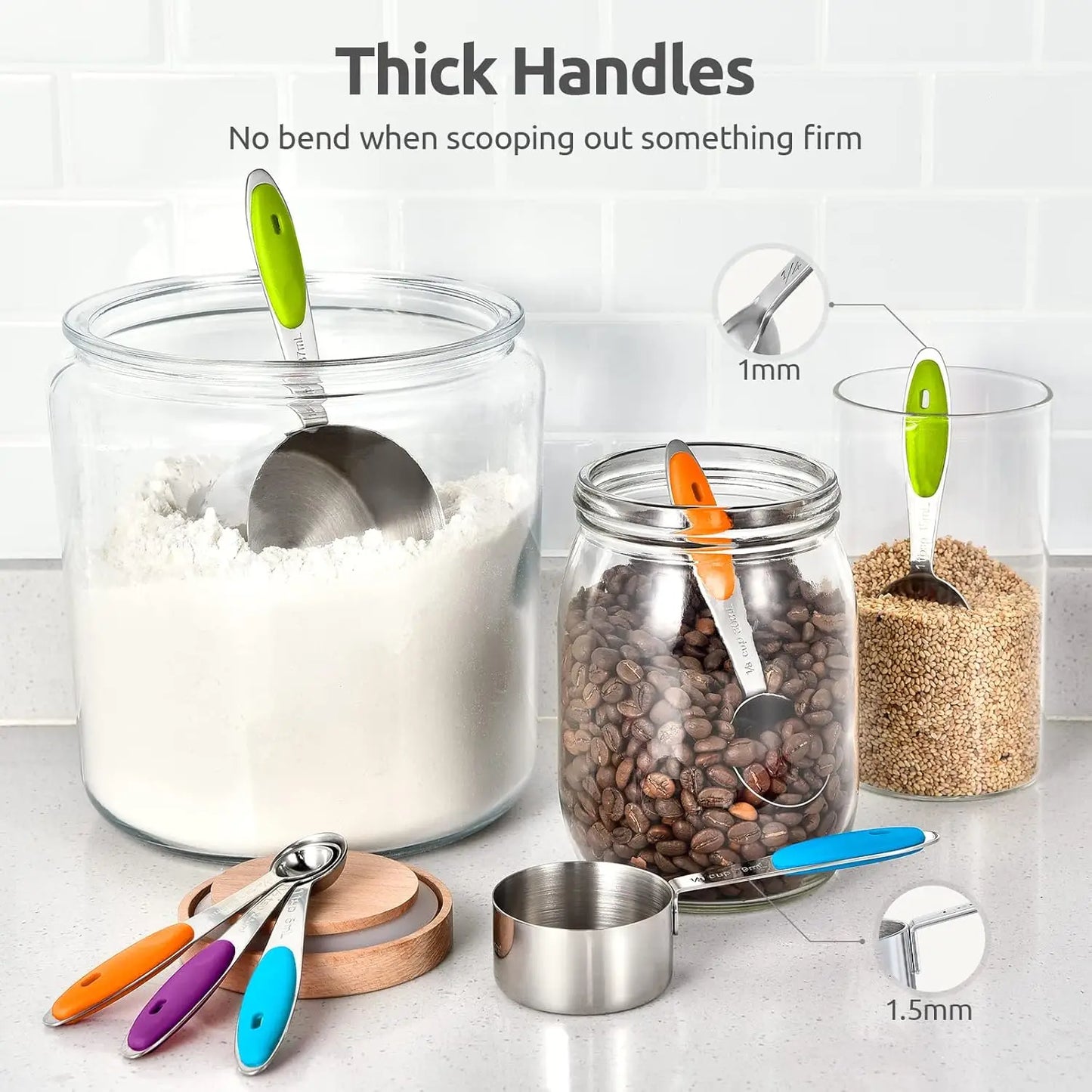 Stainless Steel Measuring Cups And Spoons, 10-Piece