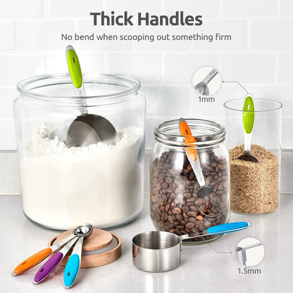 Stainless Steel Measuring Cups And Spoons, 10-Piece