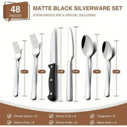 Stainless Steel Silverware Set For 8