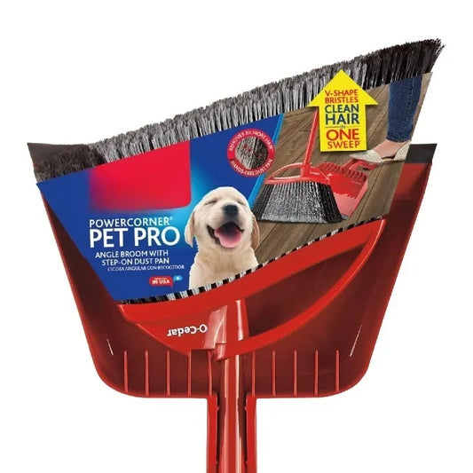 Pet Pro Corner Broom With Dust Pan