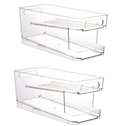 2-Pack Automatic Rolling Beverage Soda Can Storage