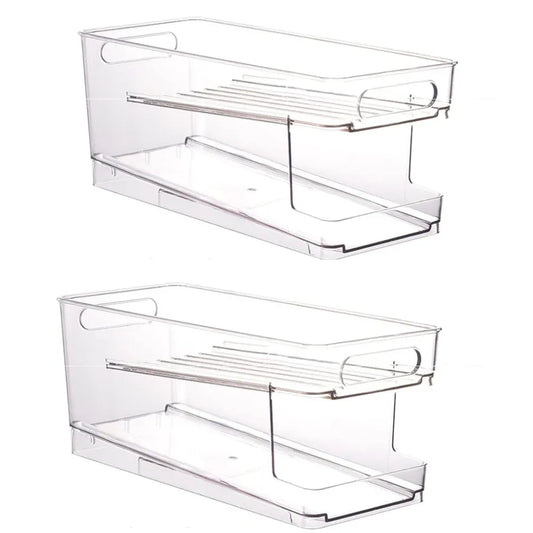 2-Pack Automatic Rolling Beverage Soda Can Storage