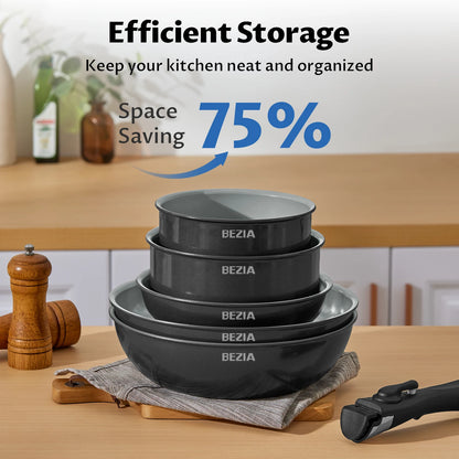 13-Piece Induction Cookware Set With Ceramic Coating