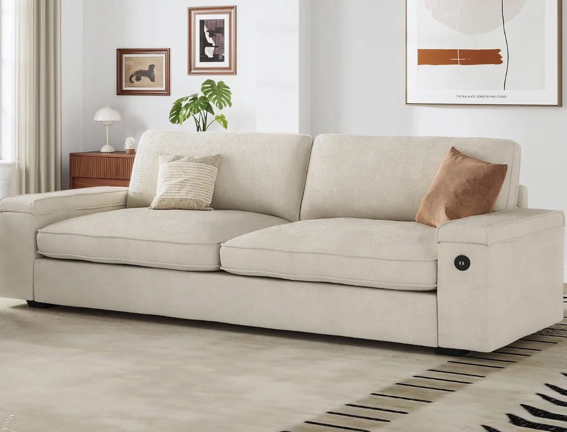 Oversized Loveseat Sofa, Comfy With Deep Seats