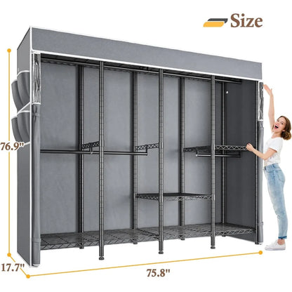 Wardrobe Closet, Metal Heavy Duty