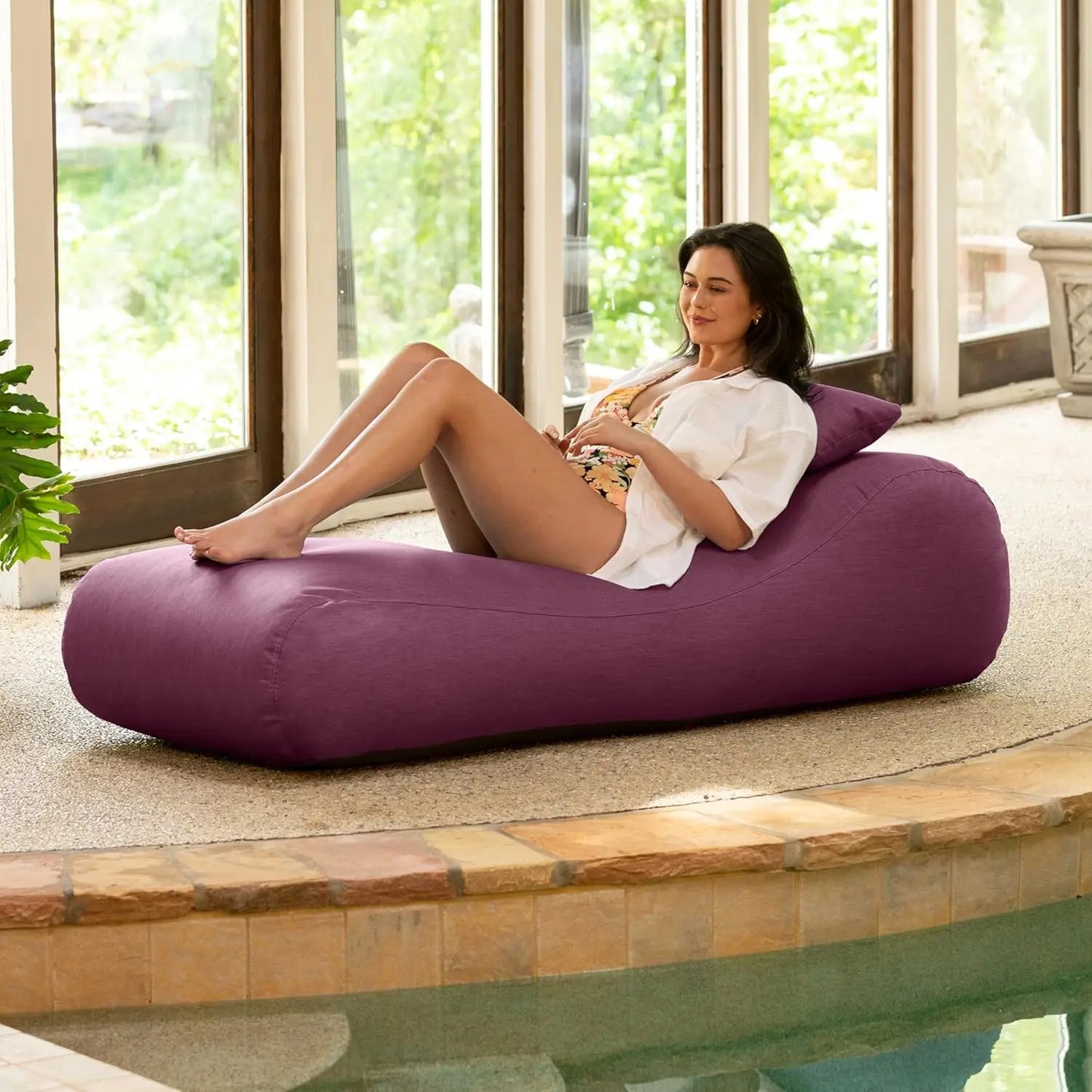 Outdoor Bean Bag Sun Lounger - Chaise Recliner